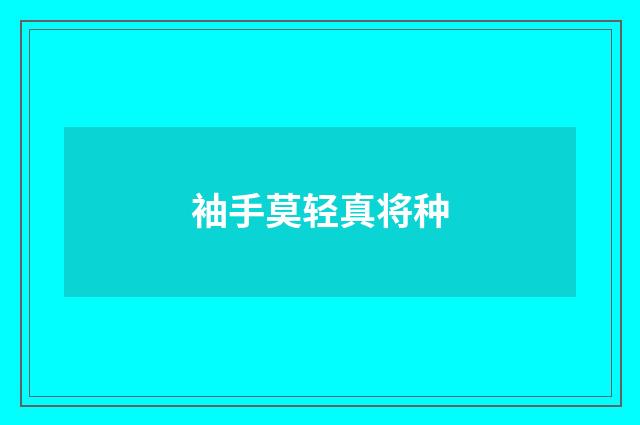 袖手莫轻真将种