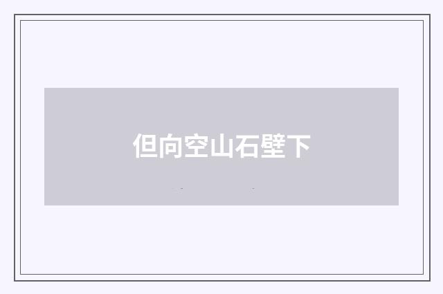 但向空山石壁下