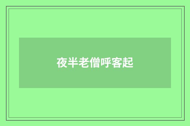 夜半老僧呼客起