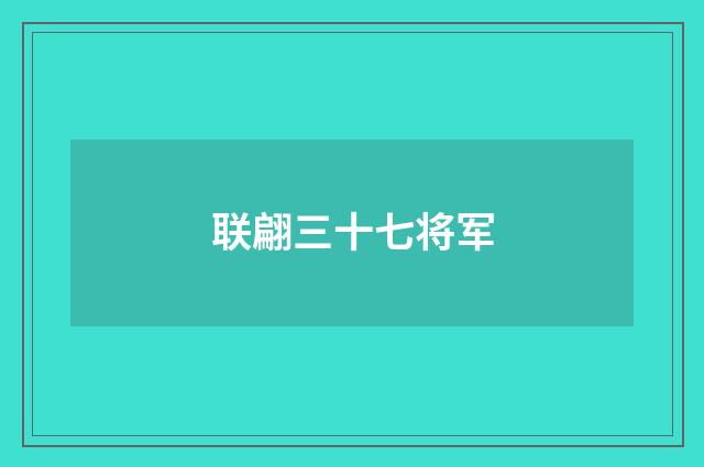 联翩三十七将军