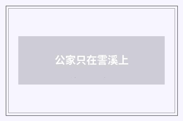 公家只在霅溪上