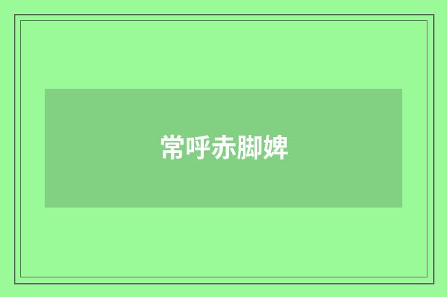 常呼赤脚婢