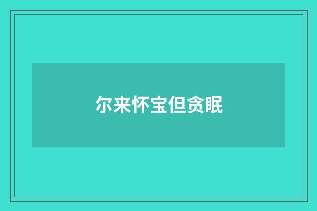 尔来怀宝但贪眠