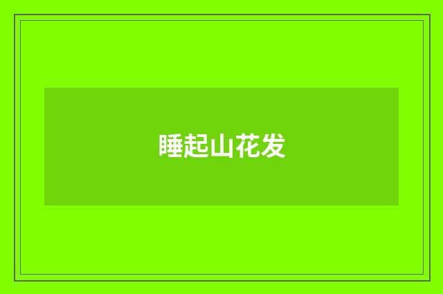 睡起山花发