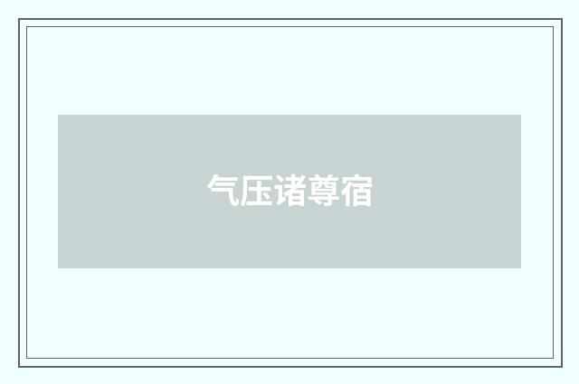 气压诸尊宿