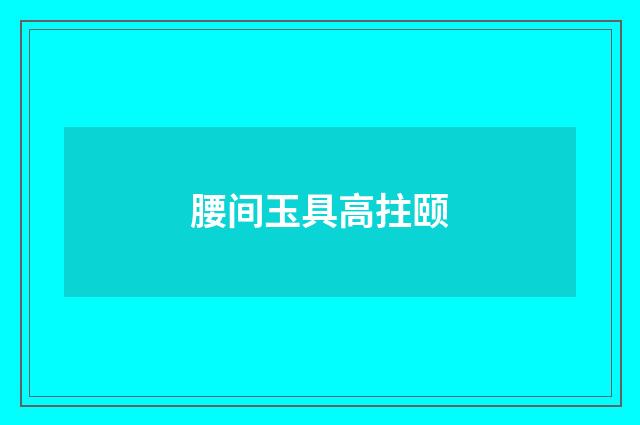 腰间玉具高拄颐