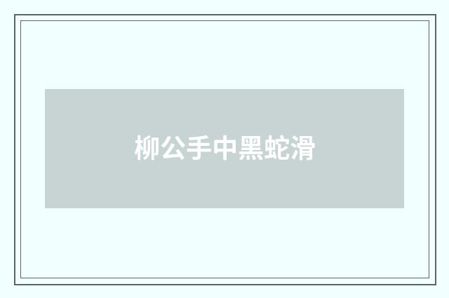 柳公手中黑蛇滑