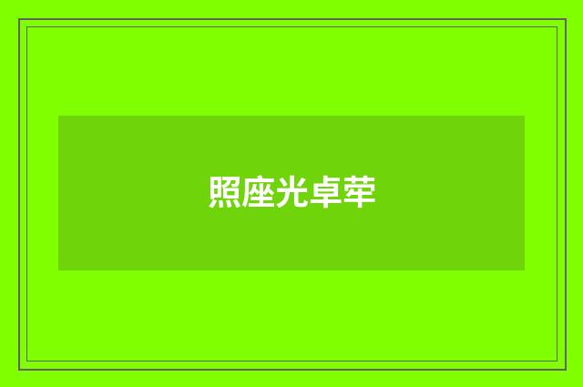 照座光卓荦
