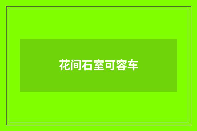 花间石室可容车