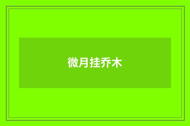 微月挂乔木