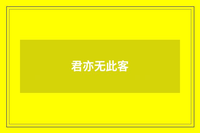 君亦无此客
