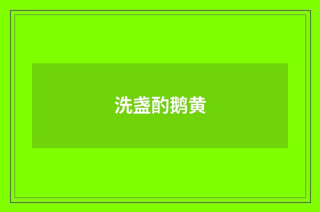 洗盏酌鹅黄