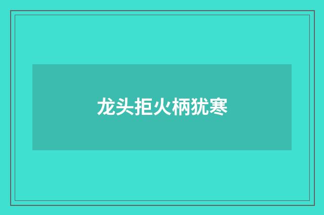 龙头拒火柄犹寒
