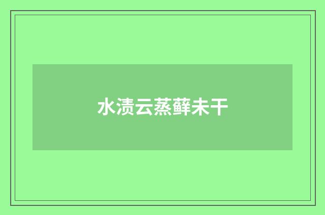 水渍云蒸藓未干