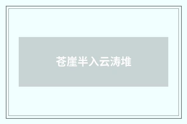 苍崖半入云涛堆