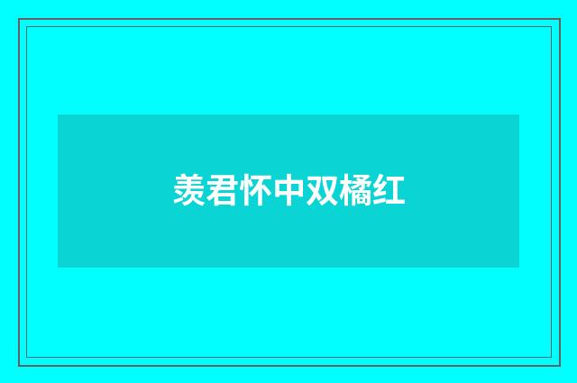 羡君怀中双橘红
