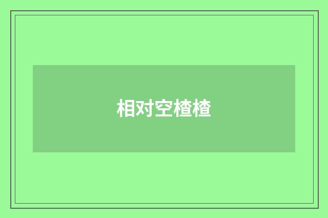 相对空楂楂