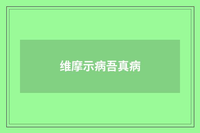 维摩示病吾真病