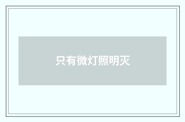 只有微灯照明灭