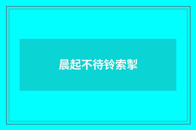 晨起不待铃索掣