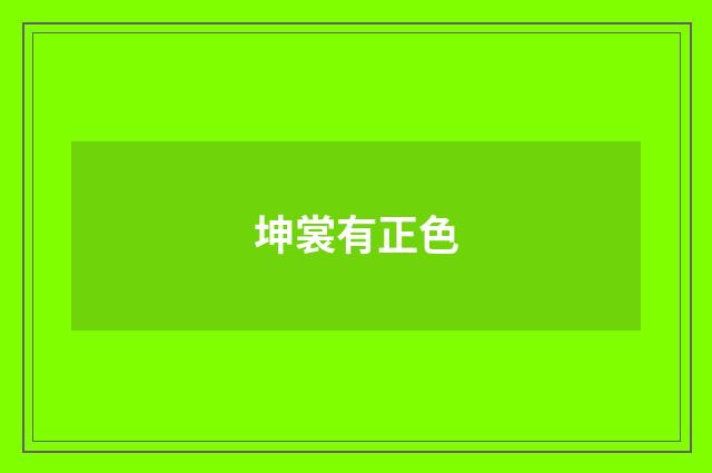 坤裳有正色