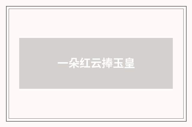 一朵红云捧玉皇