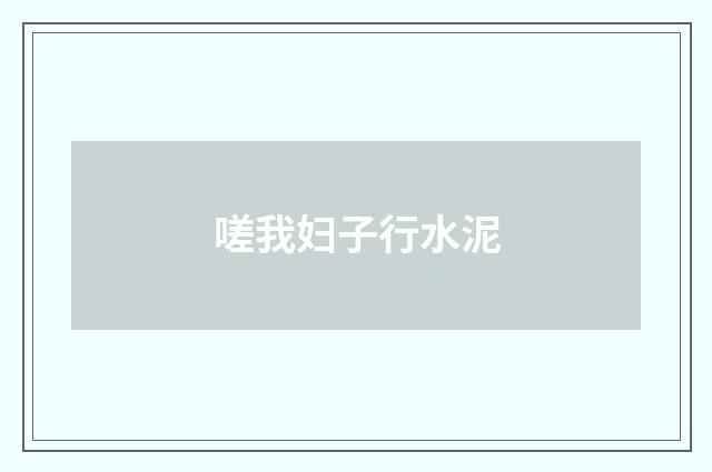 嗟我妇子行水泥