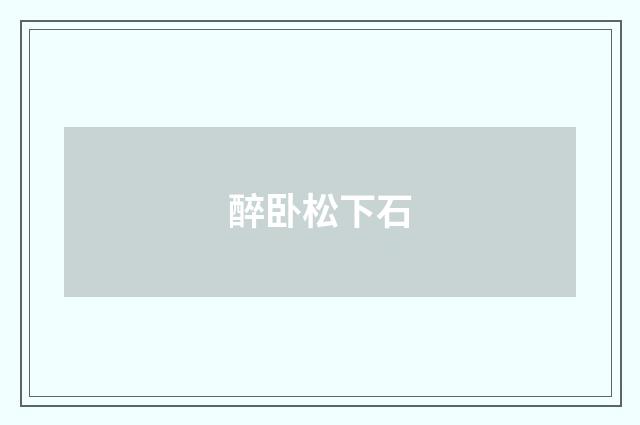 醉卧松下石