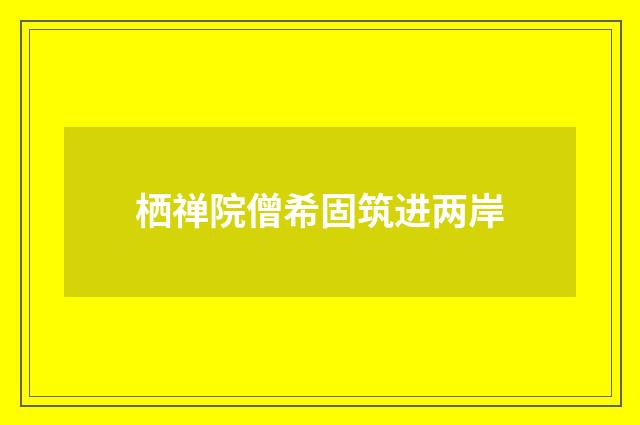 栖禅院僧希固筑进两岸