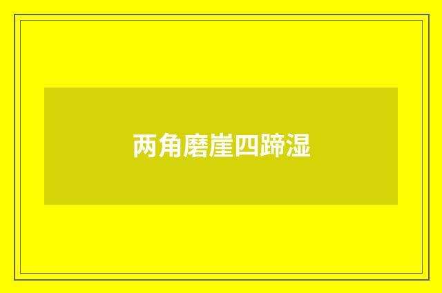 两角磨崖四蹄湿
