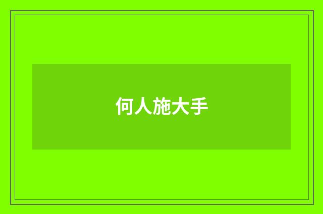 何人施大手