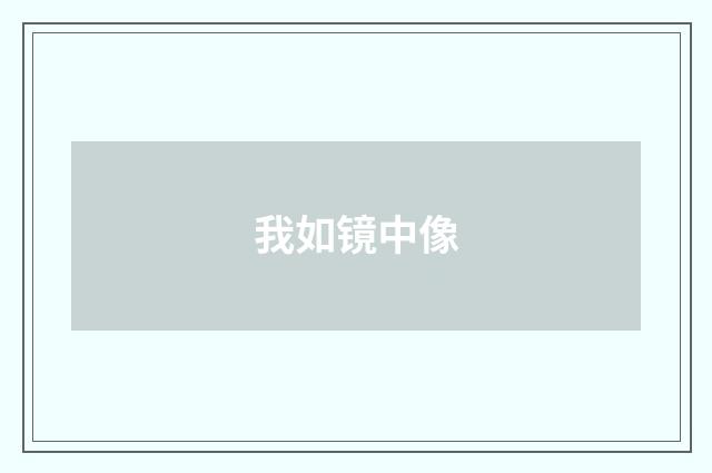 我如镜中像