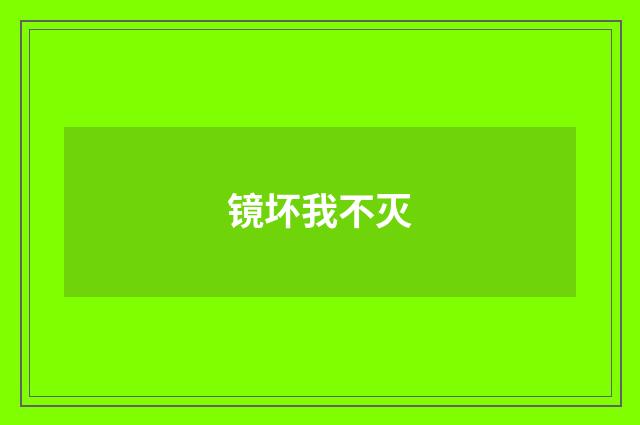 镜坏我不灭