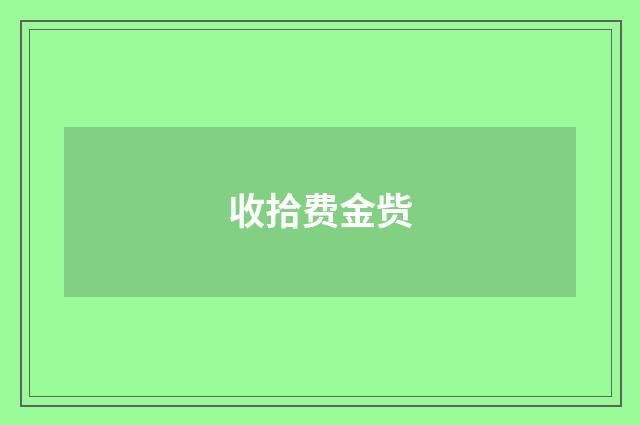 收拾费金赀
