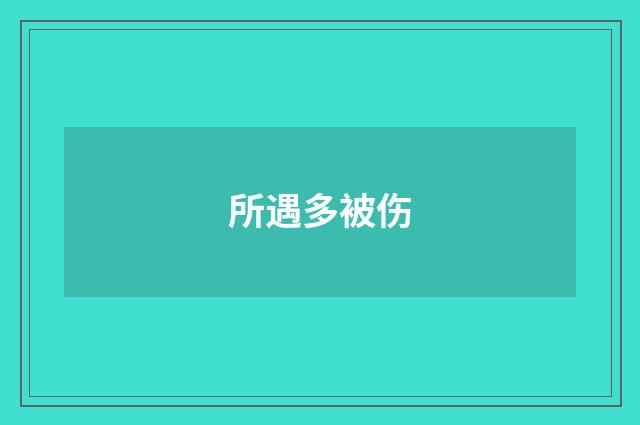 所遇多被伤