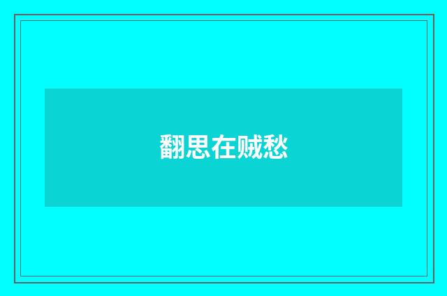 翻思在贼愁