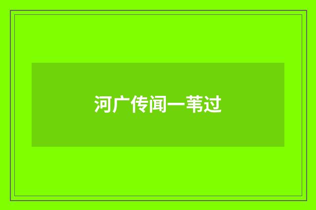 河广传闻一苇过