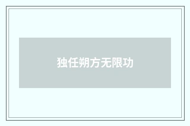 独任朔方无限功
