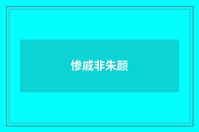 惨戚非朱颜