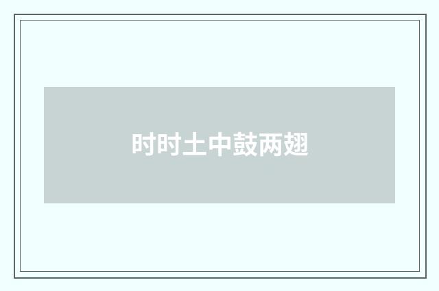 时时土中鼓两翅