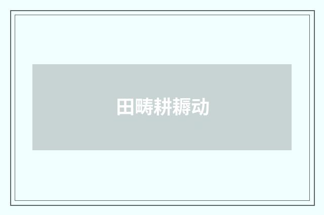田畴耕耨动
