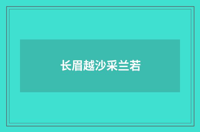长眉越沙采兰若