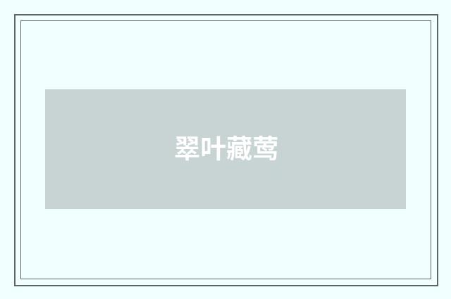 翠叶藏莺