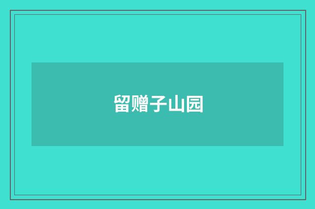 留赠子山园