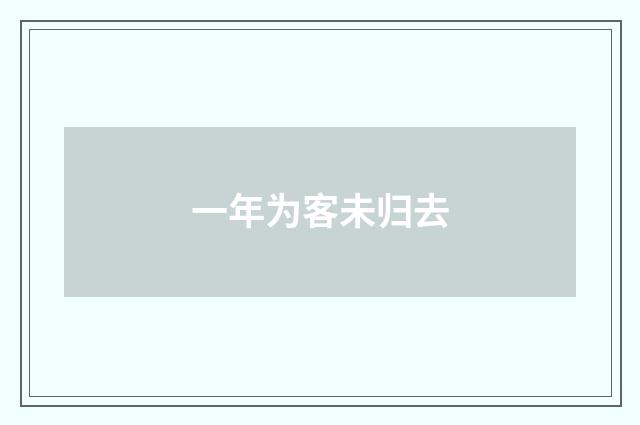一年为客未归去