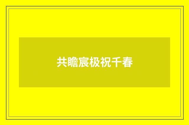 共瞻宸极祝千春