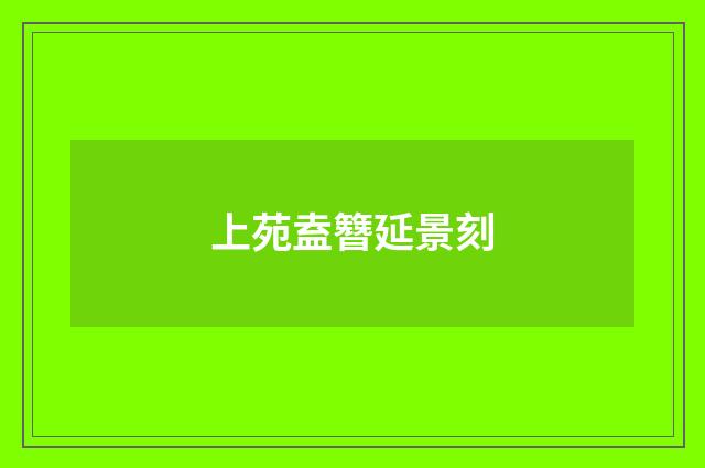 上苑盍簪延景刻