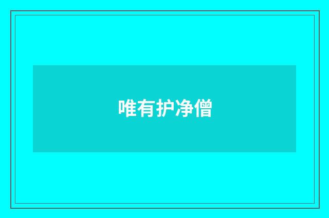 唯有护净僧