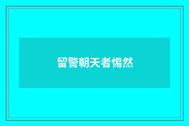 留警朝天者惕然