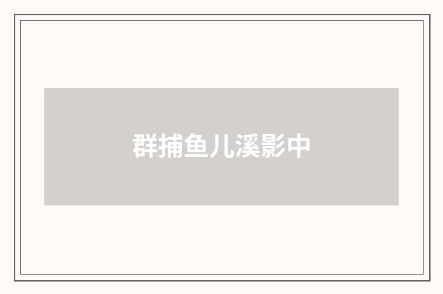 群捕鱼儿溪影中